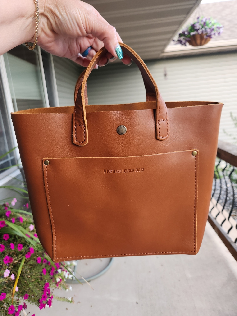 Portland Leather Chestnut Brown Mini CB Tote